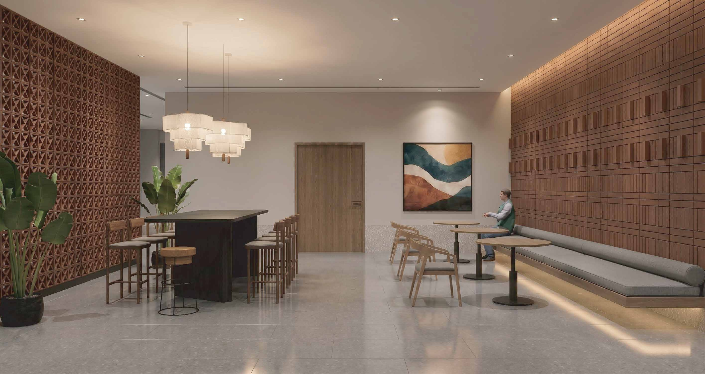 Resident lounge and lobby seating