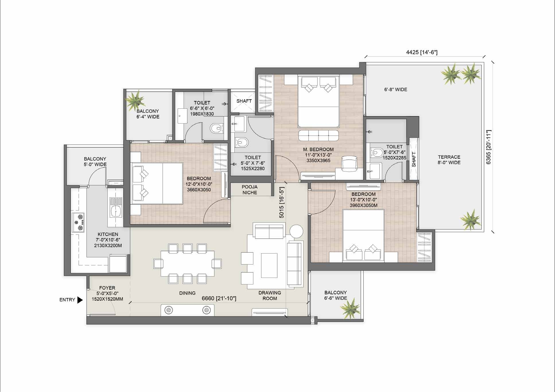 Apartment inclusion layout reference